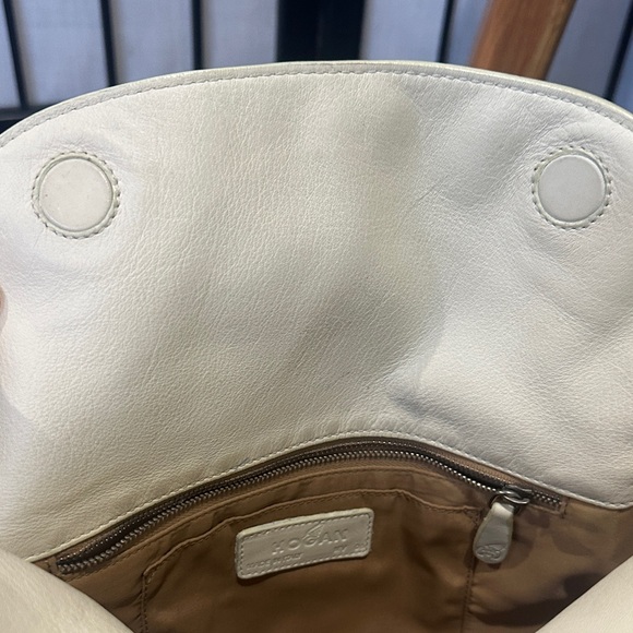 Hogan Designer Cream Slouch Supple LeatherShoulder Bag EUC - Picture 14 of 16